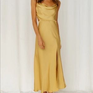 Hello Molly Gold MIDI Dress